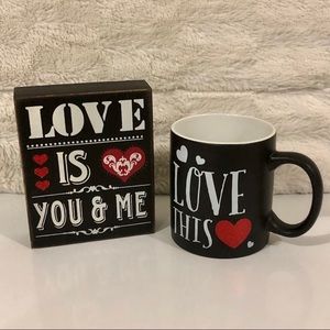 ROMANTIC / LOVE COFFEE MUG AND PLAQUE - VALENTINES DAY